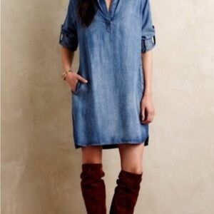 Cloth & Stone Acata chambray Denim Tunic Dress